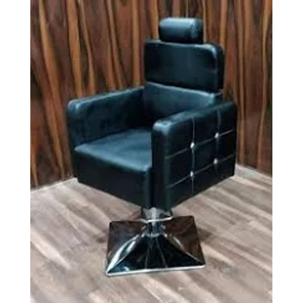 Diamond Tufted Crystal-Studded Black Hydraulic Styling Chair