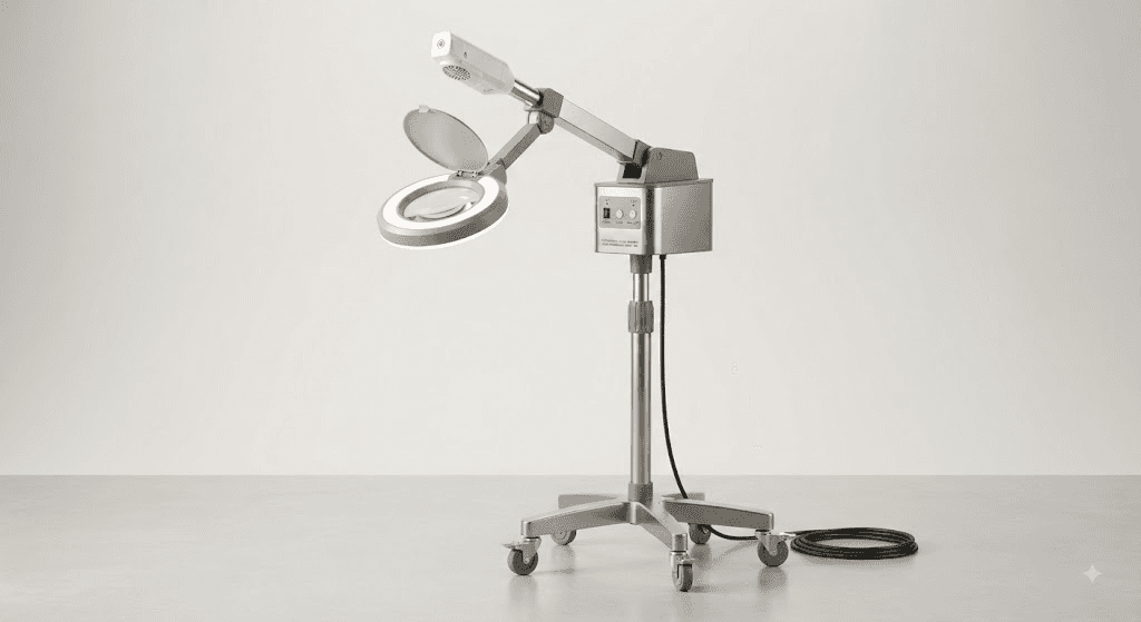 Commercial Stand Facial Ozone Steamer with LED Magnifying Lamp